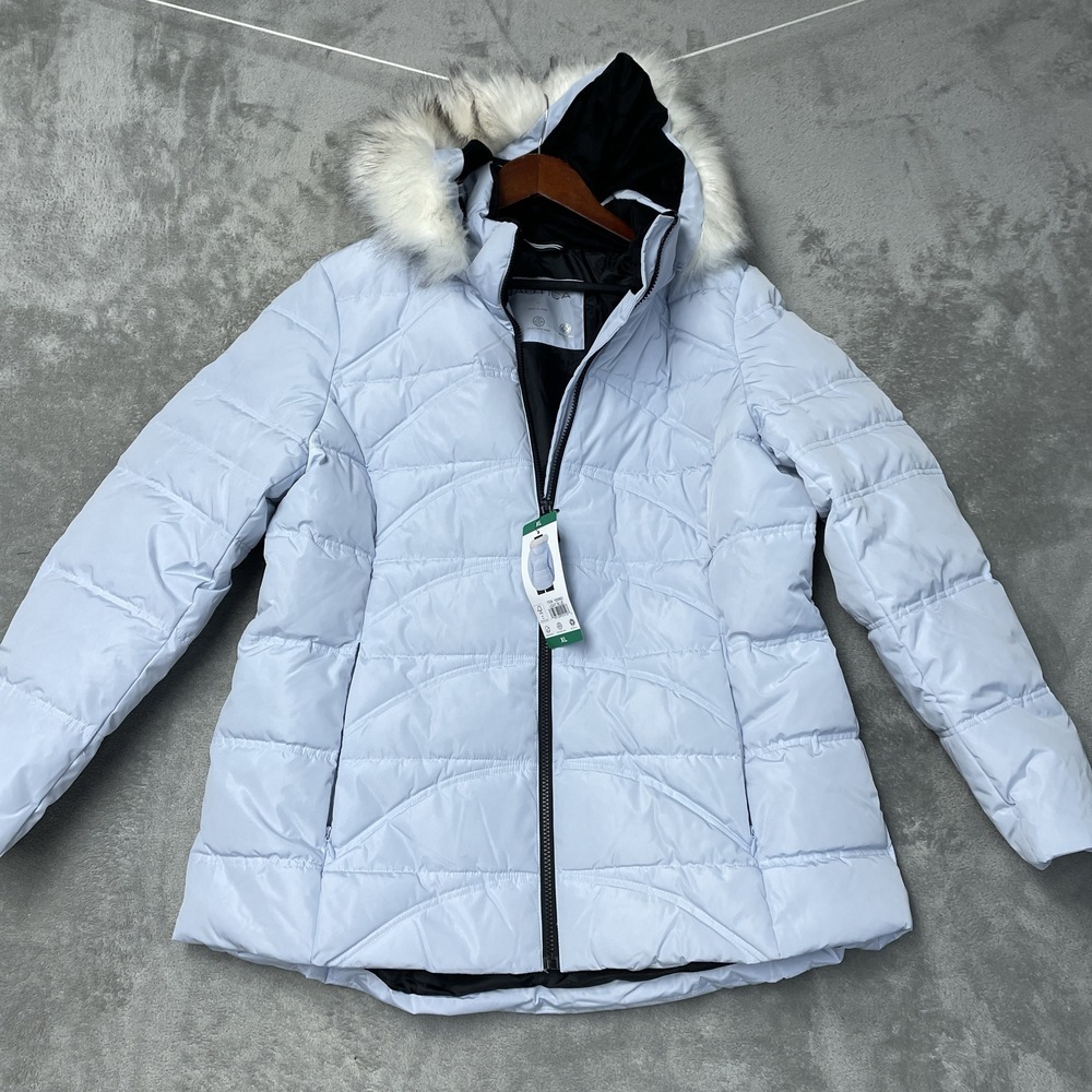 Nautica Women's XL Puffer Jacket Light Blue Polyester c0366 - Picture 3 of 7